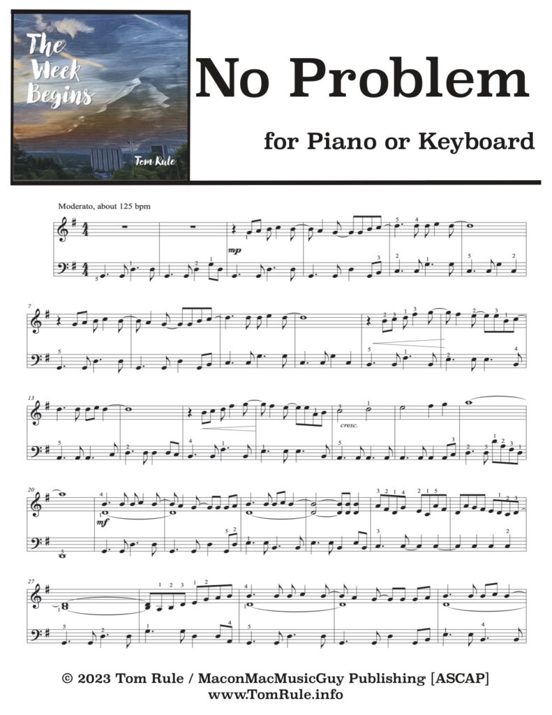 No Problem!  [solo piano version]